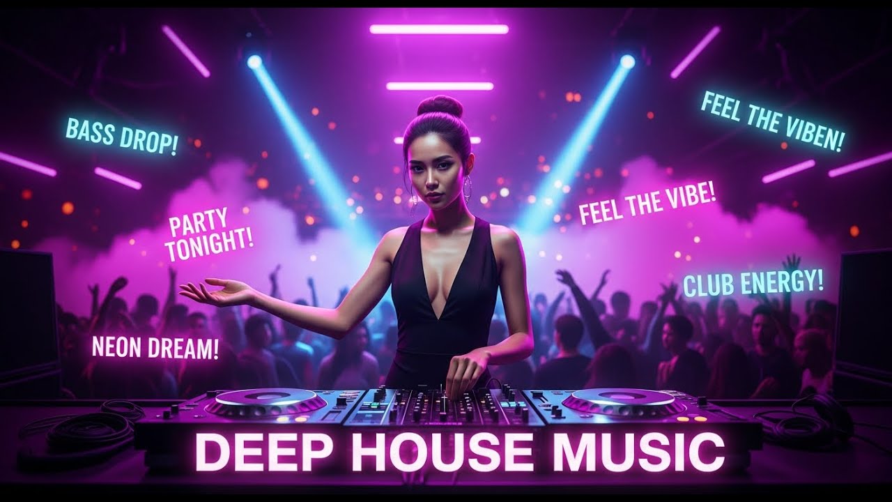 Deep House Music Neon Drive 🚗 Electronic Beats and City Lights