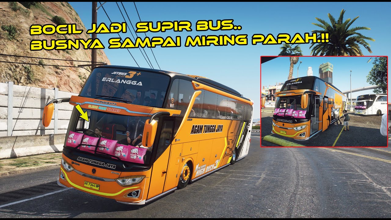 BOCIL JADI SUPIR BUS,, LANGSUNG BAWA PENUMPANG BANYAK