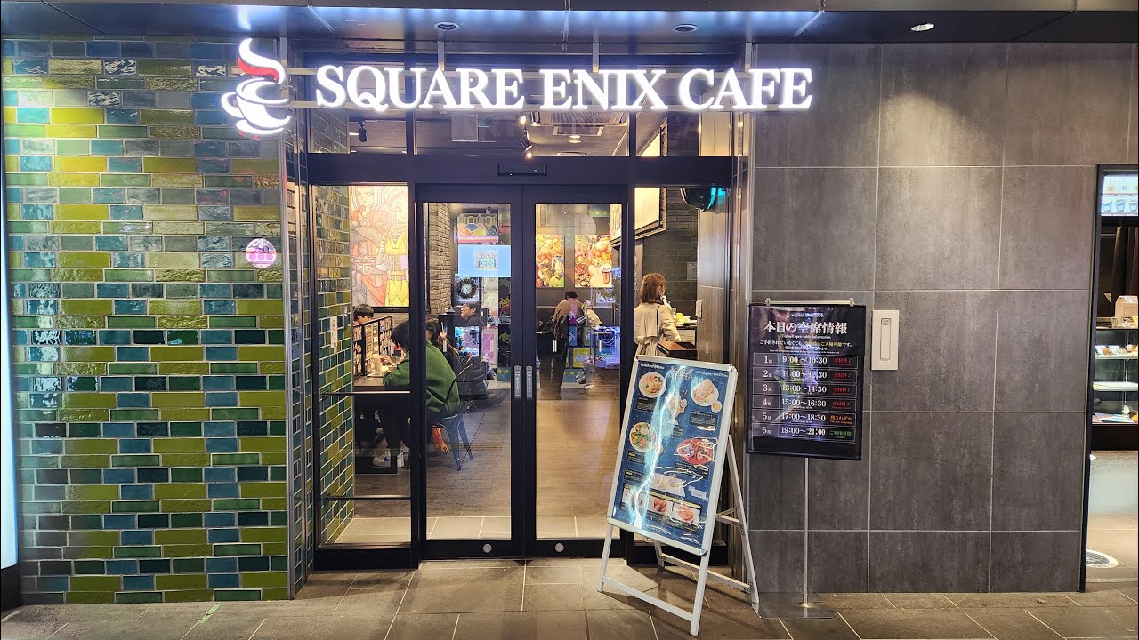 Square Enix Cafe Akihabara Tokyo tour ambiance walk
