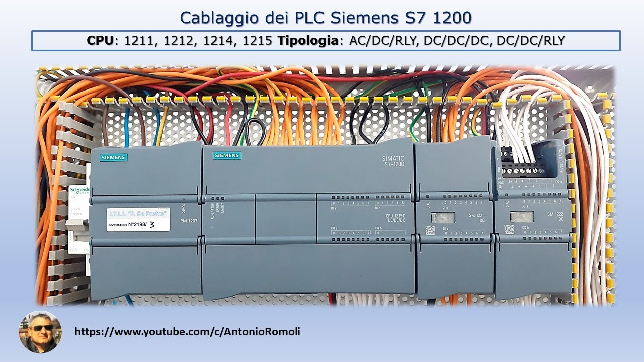 Cablaggio dei PLC Siemens serie S7 1200 (S7 1211 , 1212, 1214, 1215) (Video 28)
