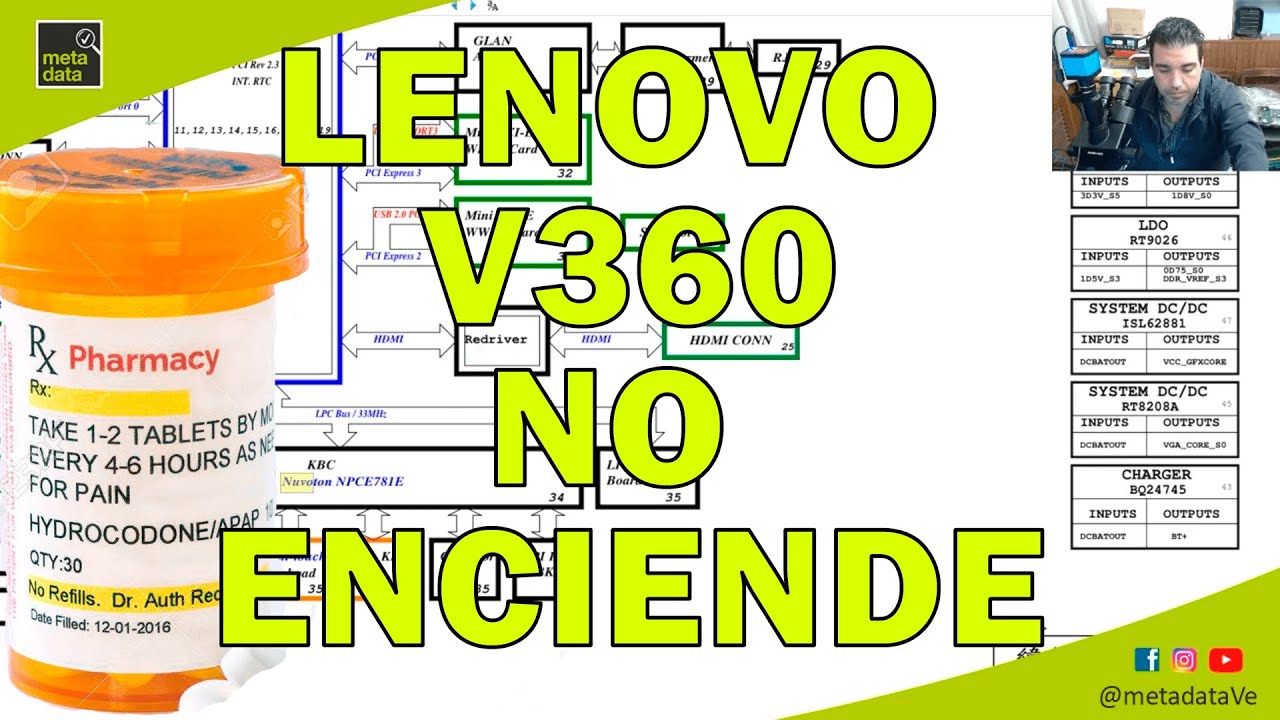 Como reparar Lenovo V360 no enciende paso a paso lleno de medicamentos SIN CORTES Verlo en 2x :)