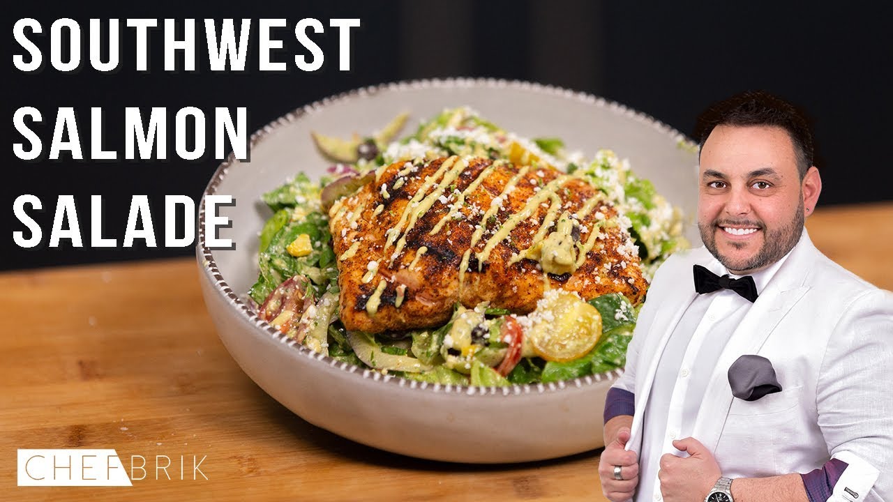Grilled Salmon Salad Southwest Style: Easy to Make at Home