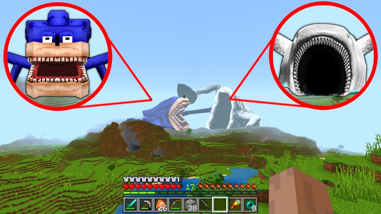 Shin Sonic vs Sea Eater in Minecraft