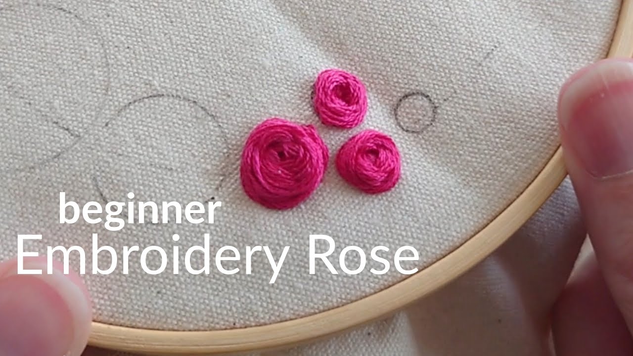Easy Beginner Embroidery Rose