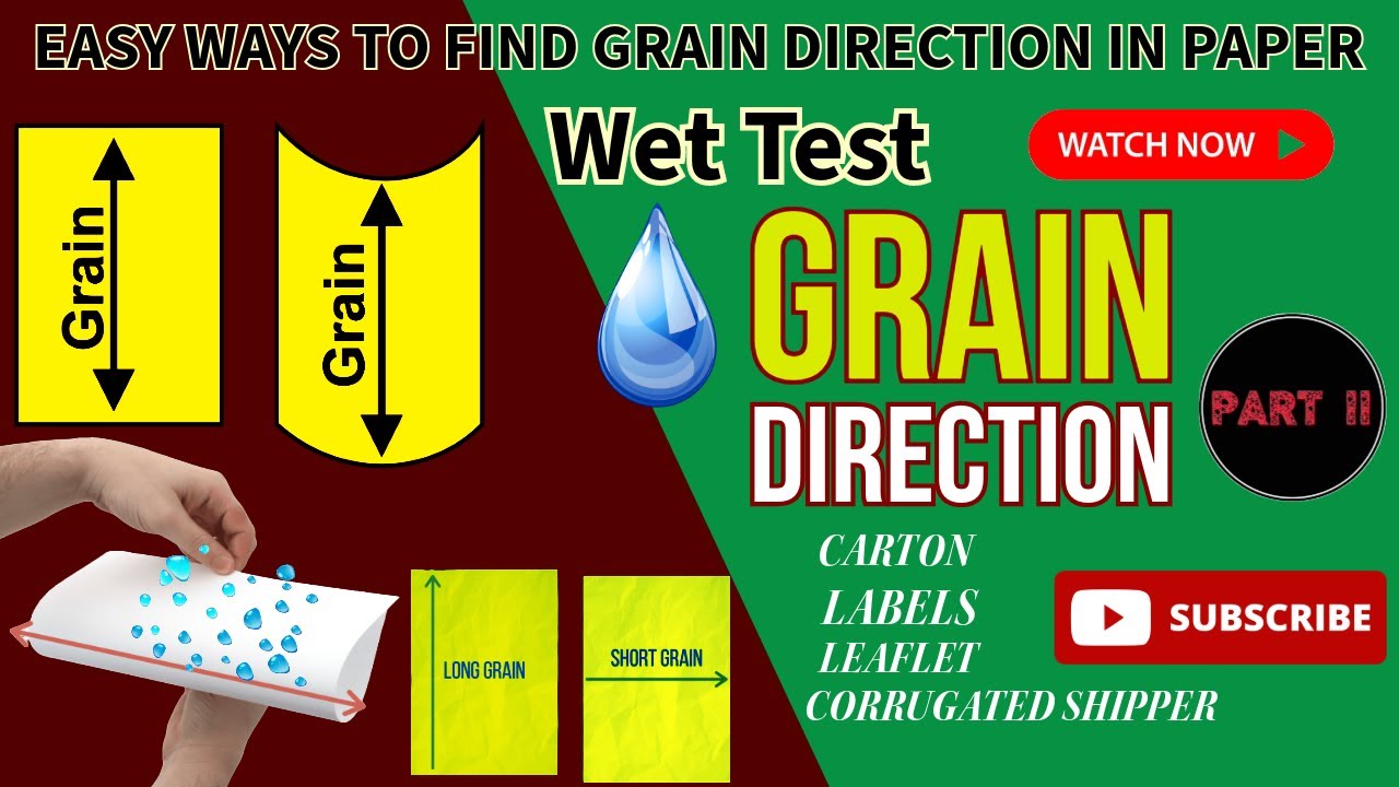 How can determine the grain direction of paper? Finding Grain Direction in Paper Using Water Part-2