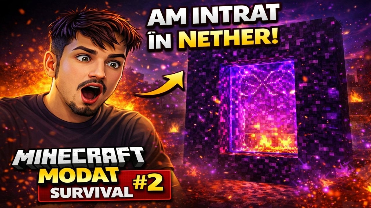 Minecraft Modat EP.2 – Am deschis PORTALUL spre NETHER! 🔥