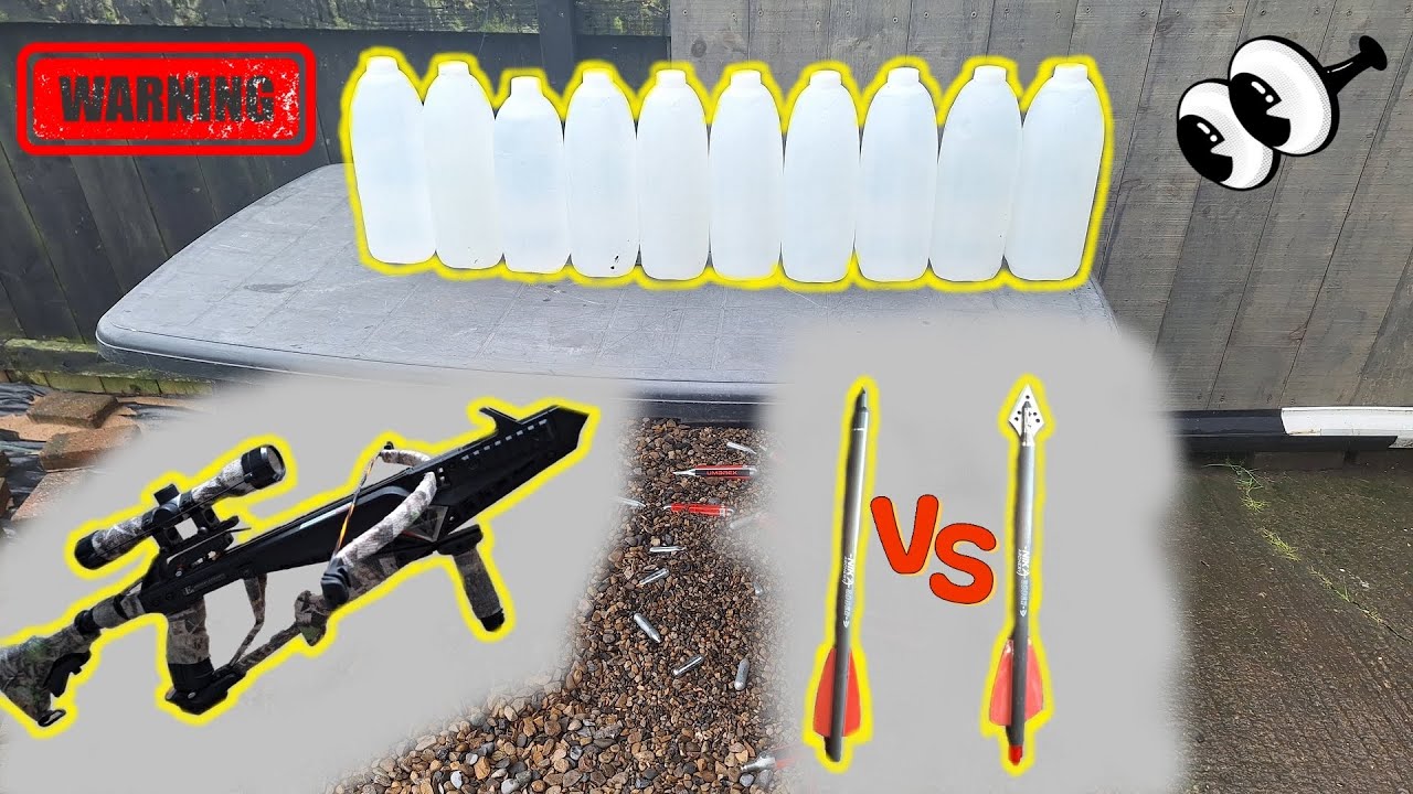 Crossbow Penetration test -COBRA R9- Basic vs Broadheads