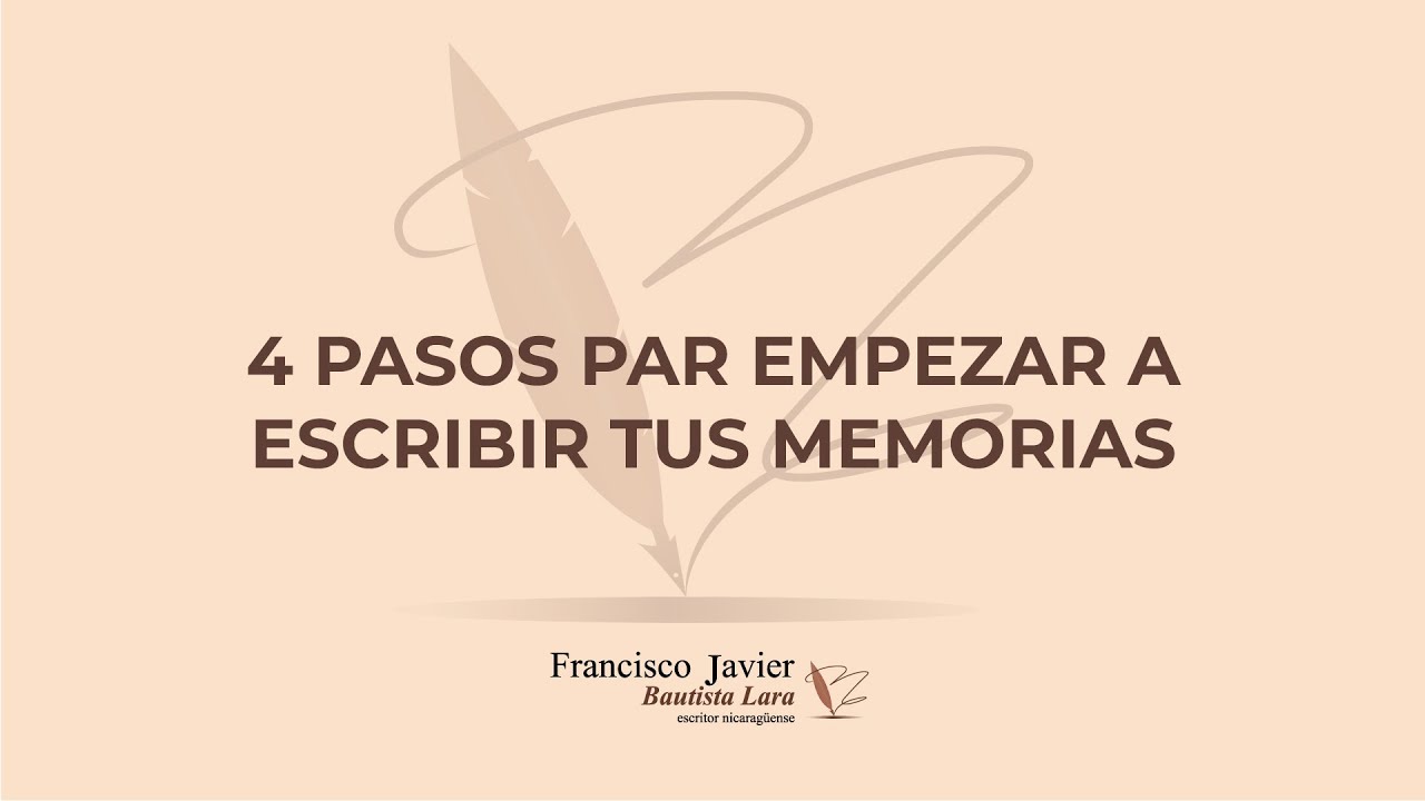 4 pasos para empezar a escribir tus memorias