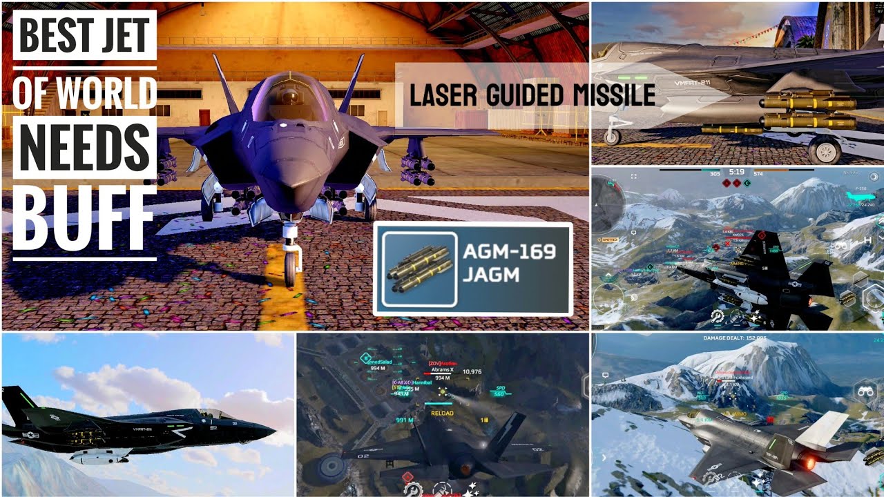 MWT Tank Battles F35B(AGM-169 JAGM)is only USA plane with laser missile(still inferior to others🤔🙄)