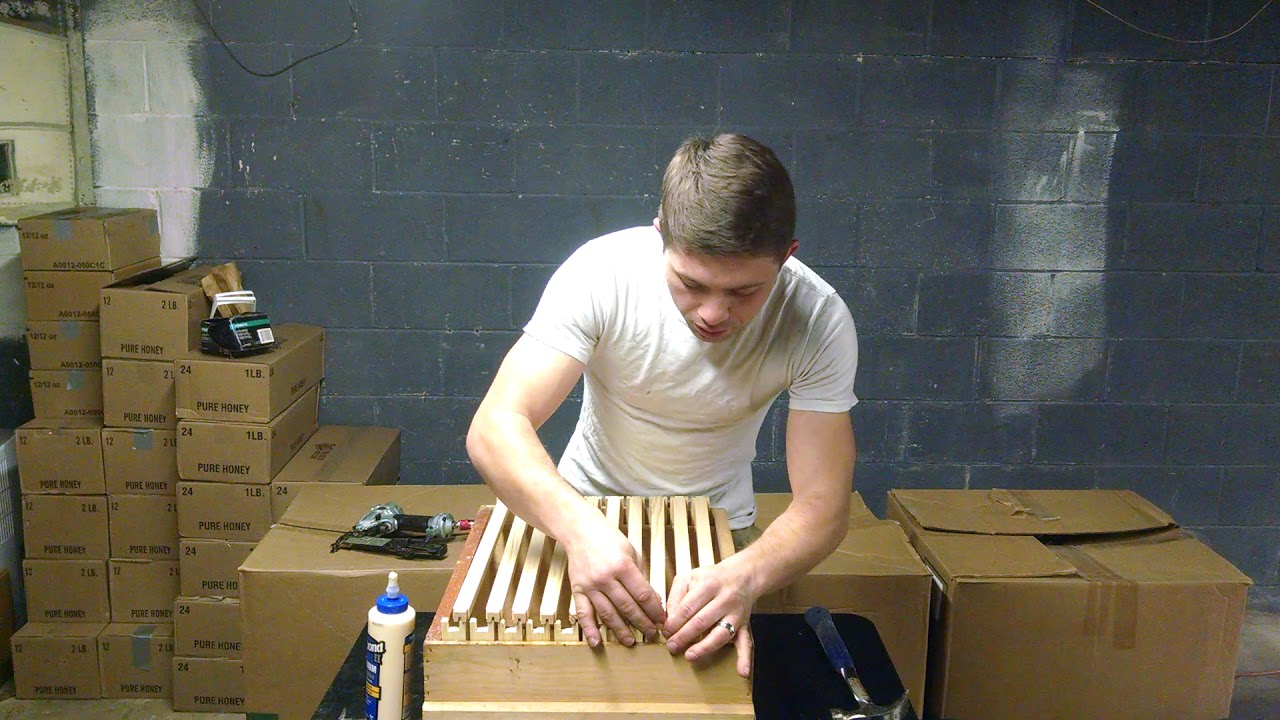 Building honeybee frames in a hurry!