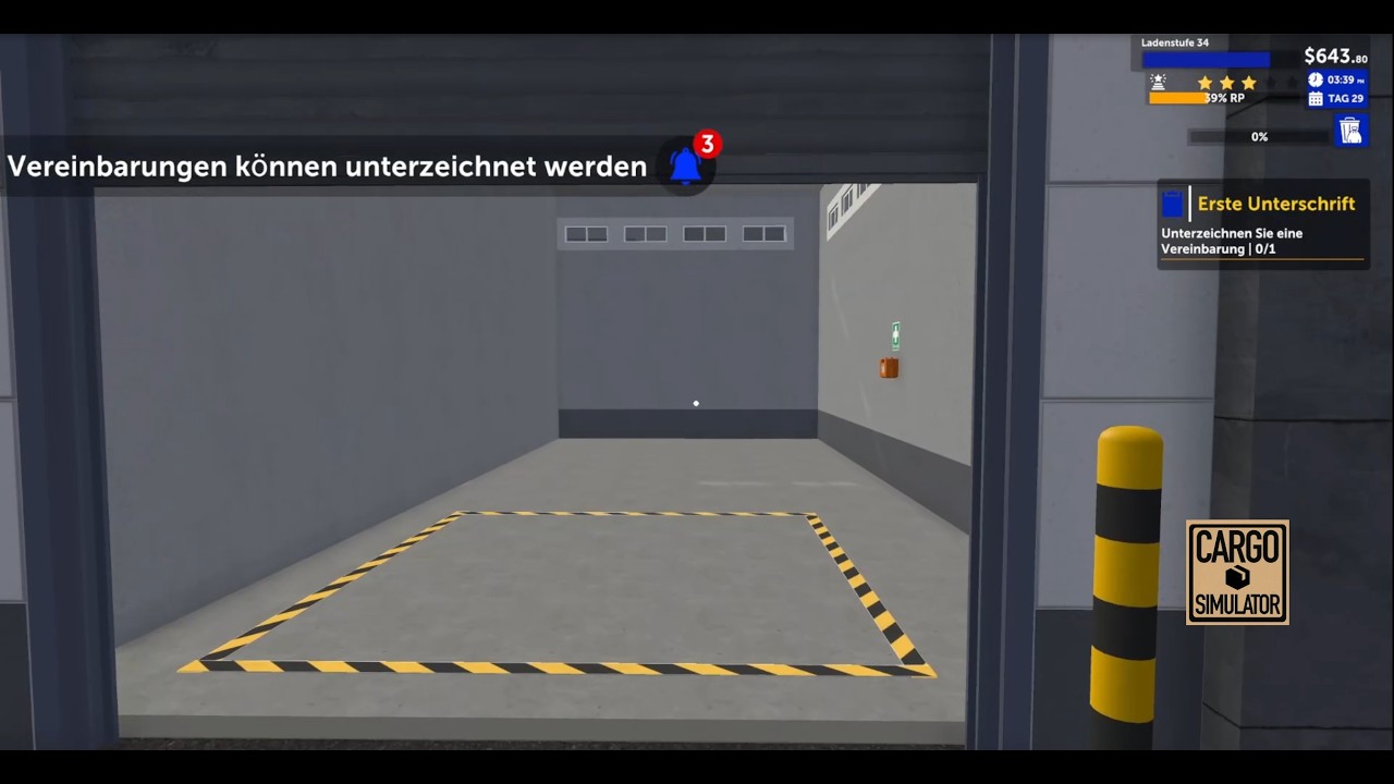 Cargo Simulator #011  Das erste Lagerhaus wird gekauft und die ersten Verträge werden unterschrieben