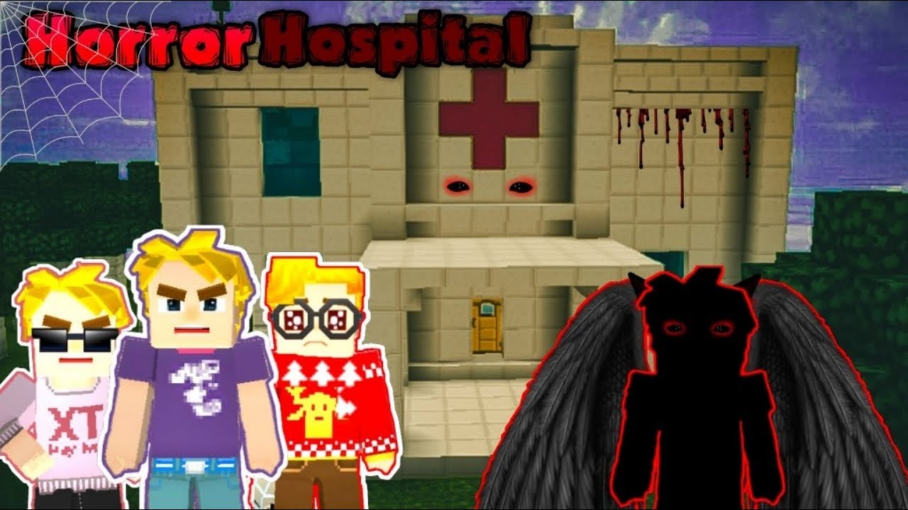 Noob and Pro Doing Horror Challenge in Hospital Skyblock Blockman Go