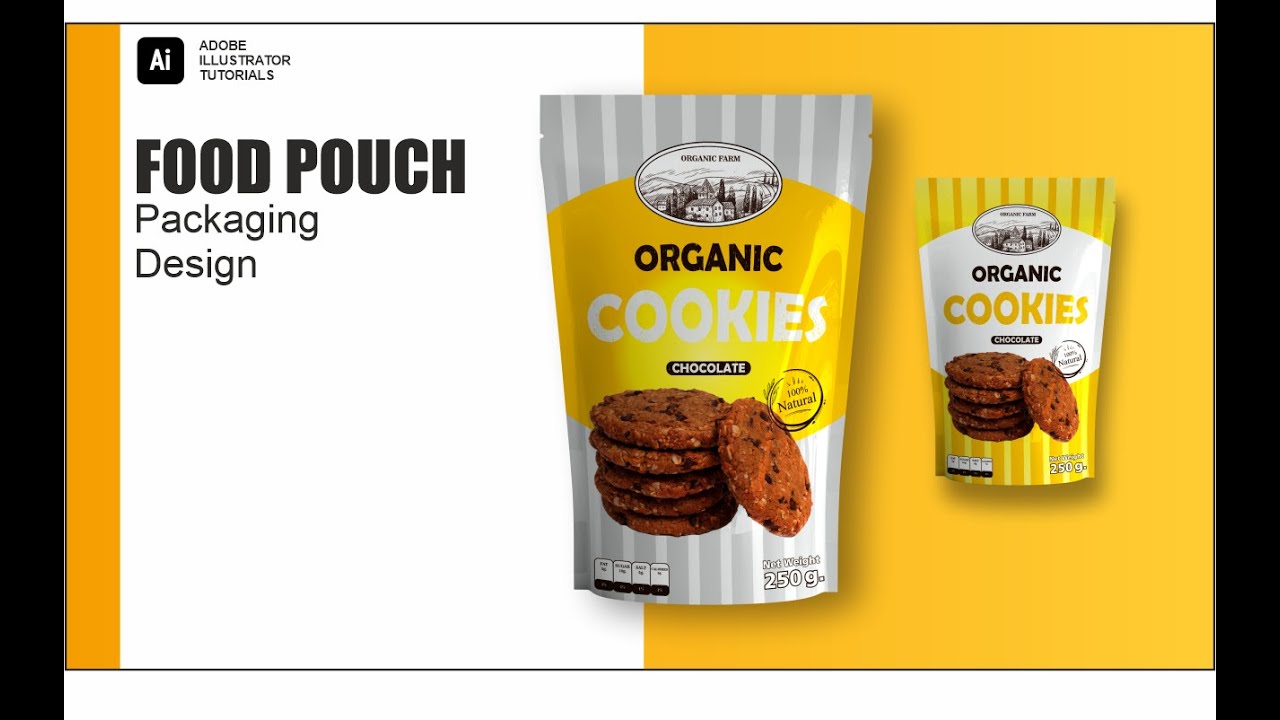 Product Packaging Design (Food Pouch) in Adobe Illustrator CC