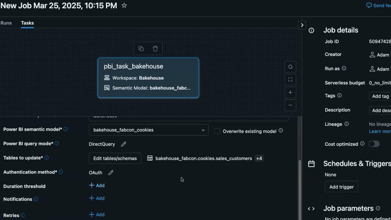 Automatic Publishing to Power BI with Databricks Workflows