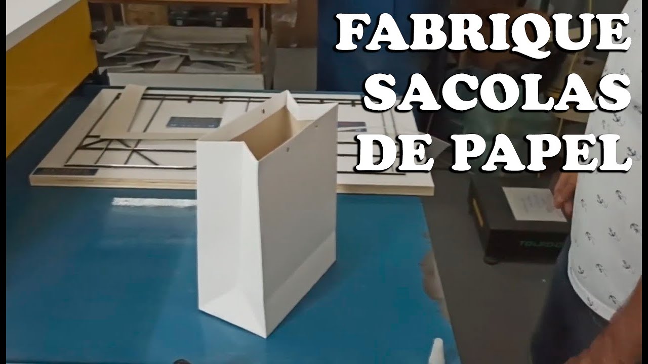 Máquina para fazer sacolas de papel