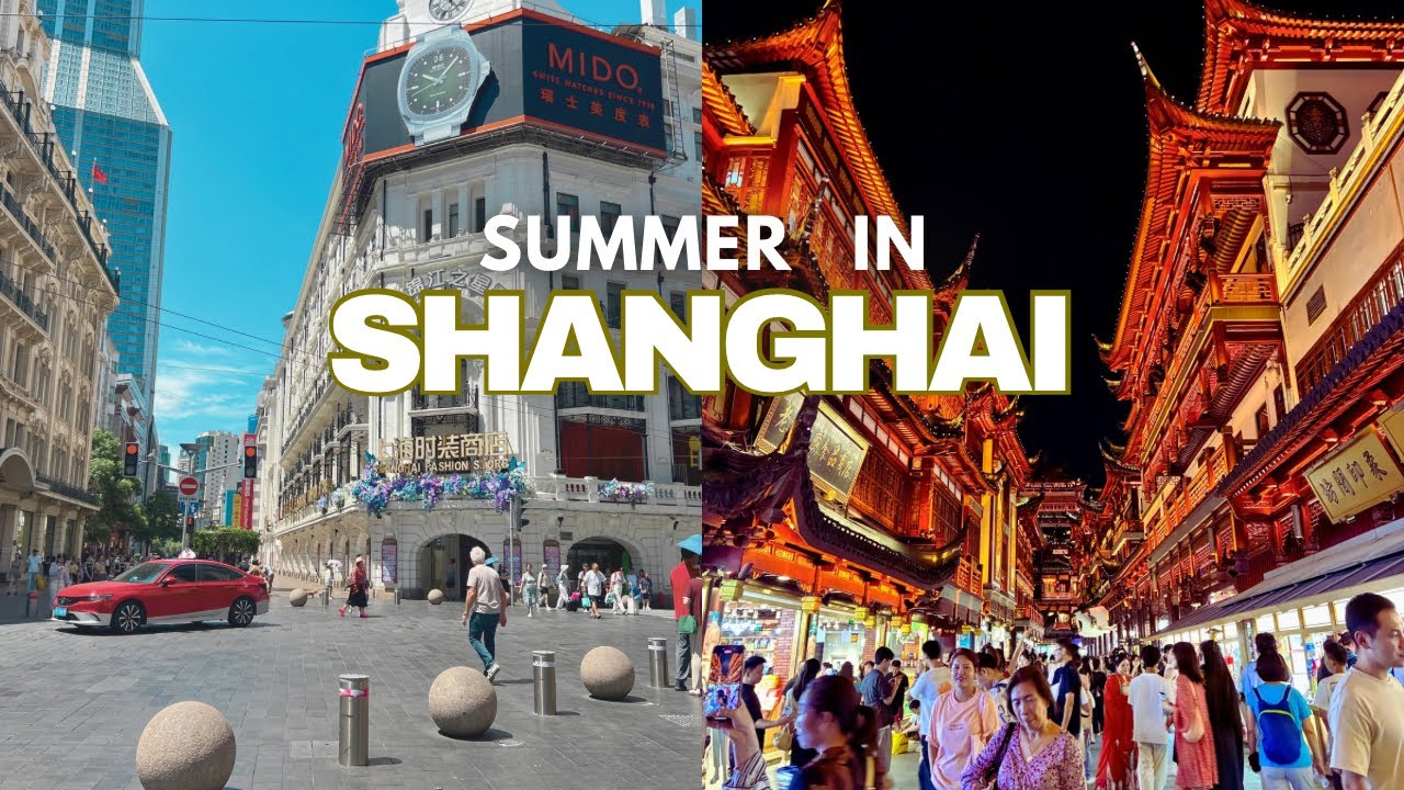 Exploring Shanghai in the Summer Heat! 🌞🇨🇳 | East Nanjing Road & The Bund at Night | Silent Vlog