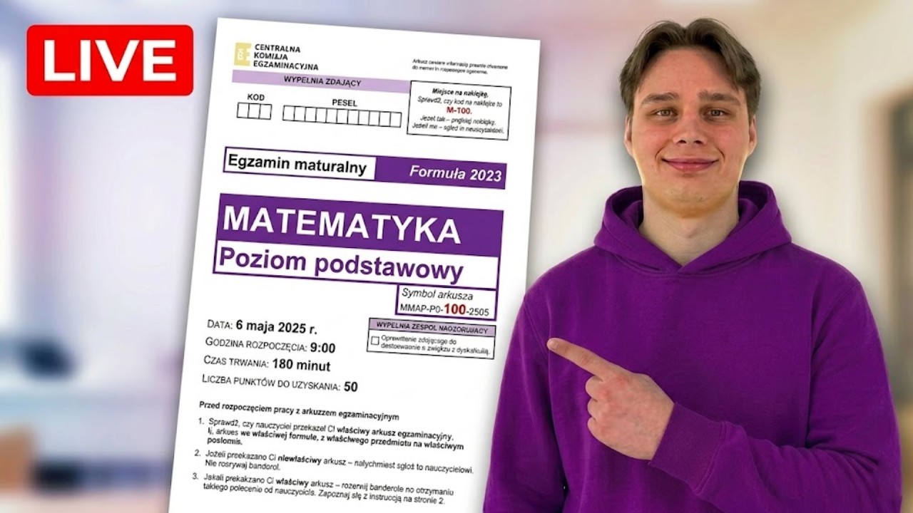 POWT&Oacute;RKA PRZED MATURĄ PR&Oacute;BNĄ Z MATEMATYKI!