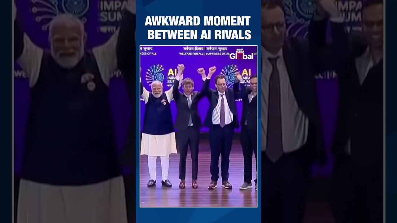 Awkward Moment as OpenAI and Anthropic CEOs Avoid Linking Hands at Summit