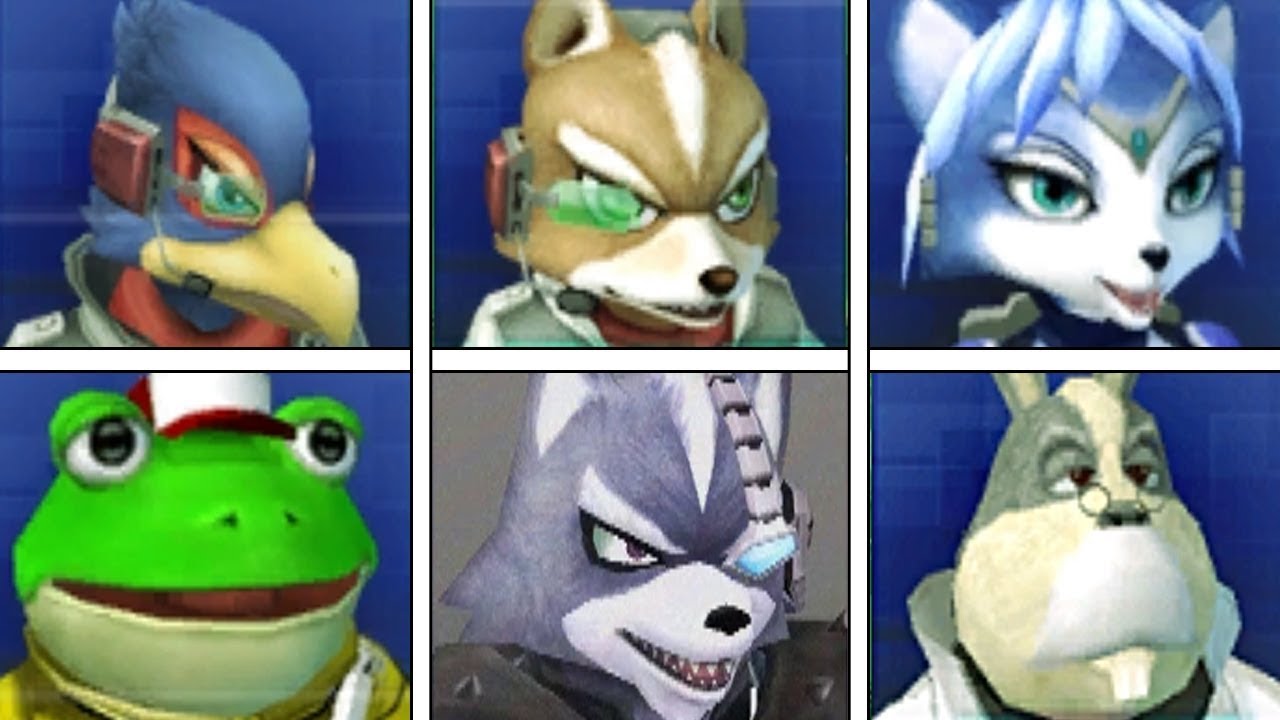 Эволюция секретных насмешек Star Fox в Super Smash Bros и сравнение (Фокс, Фалько, Волк)