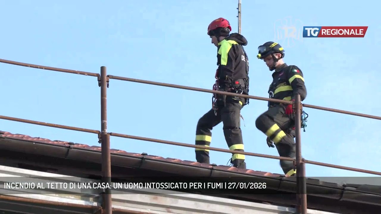 INCENDIO AL TETTO DI UNA CASA: UN UOMO INTOSSICATO PER I FUMI | 27/01/2026