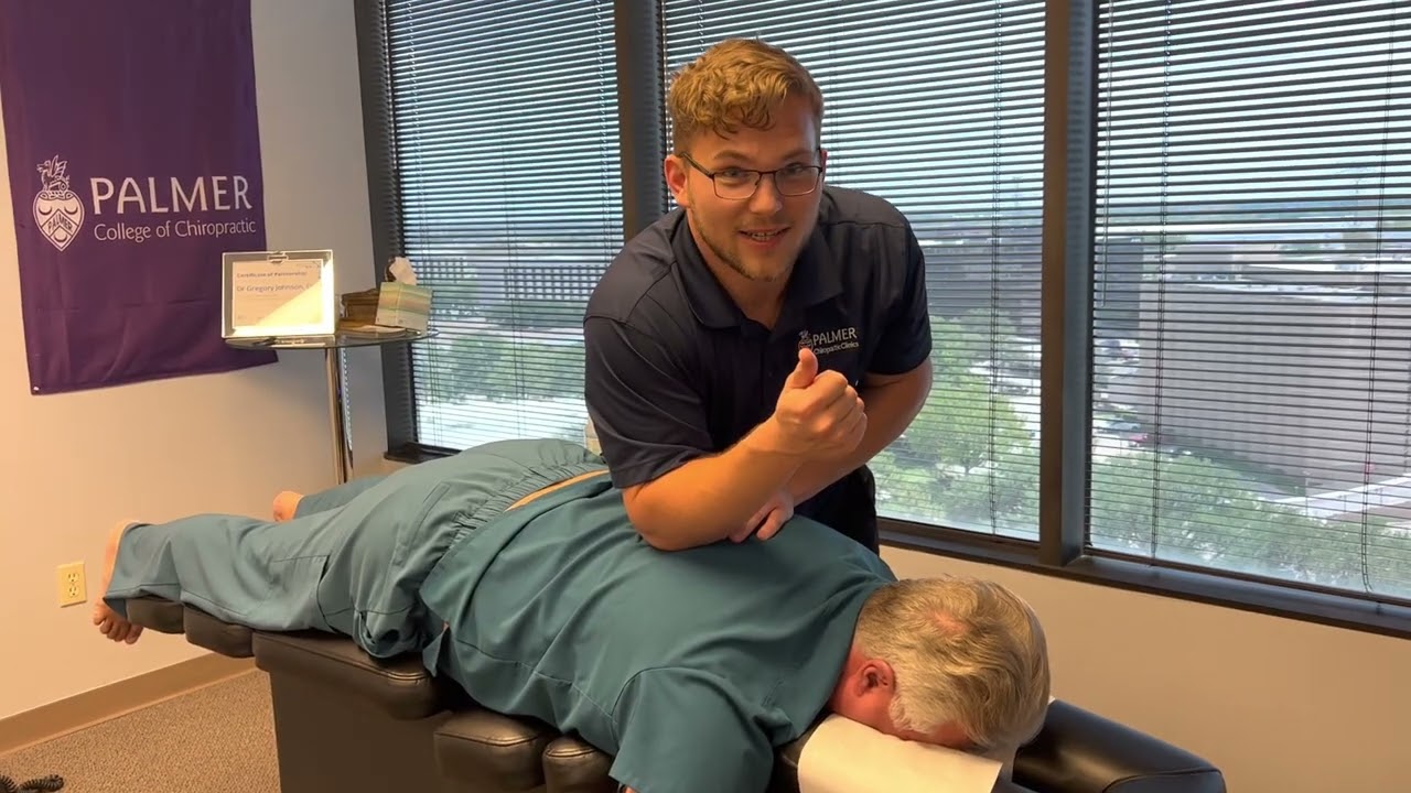 Your Houston Chiropractor Dr Greg Johnson Bares His Soles So Tristan Wendt Can Adjust His Feet-Toes