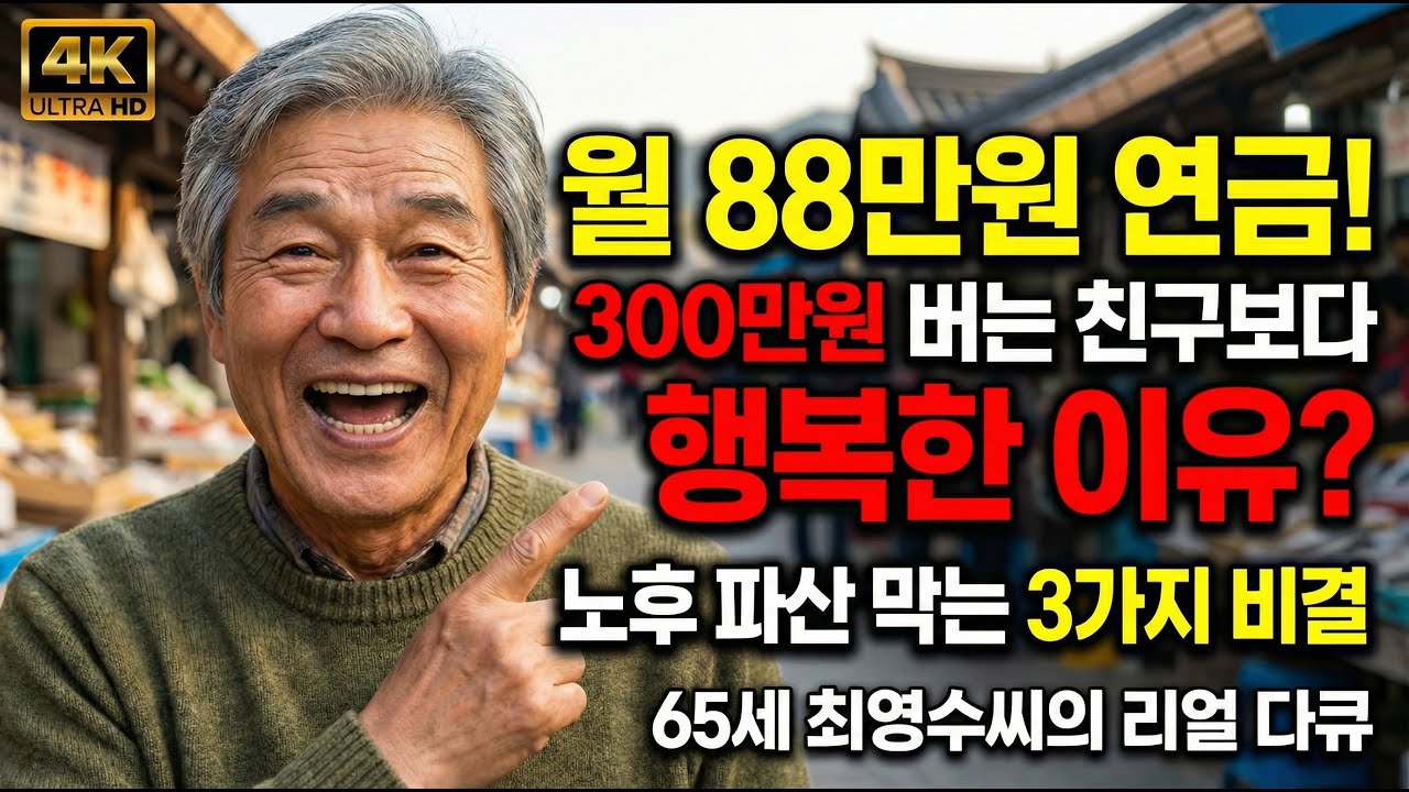 월 연금 8800으로 귀족처럼 사는 65세 독거노인! 행복한 노후의 결정적 비밀 3가지