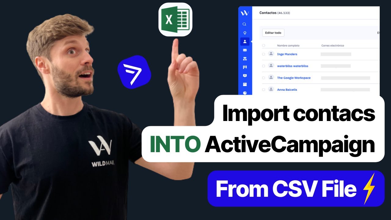 How to IMPORT contacts INTO ActiveCampaign (from CSV File ⚡️)