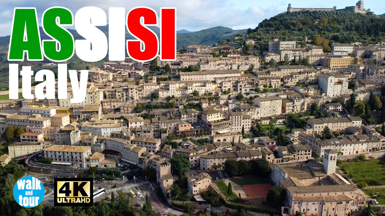 Nice Autumn Walk in Assisi, Italy, 4K UHD (60 fps)