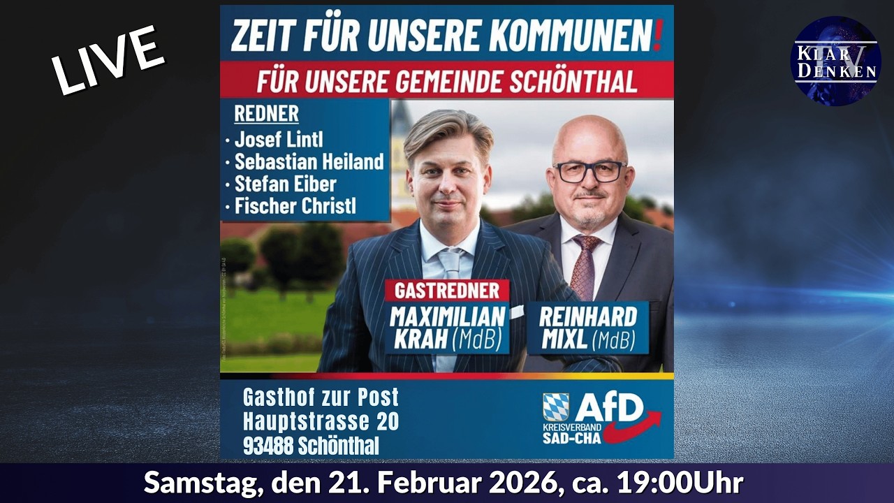 💥🎤Live aus Schönthal: Kommunalwahlveranstaltung u.a. mit Maximilian Krah💥