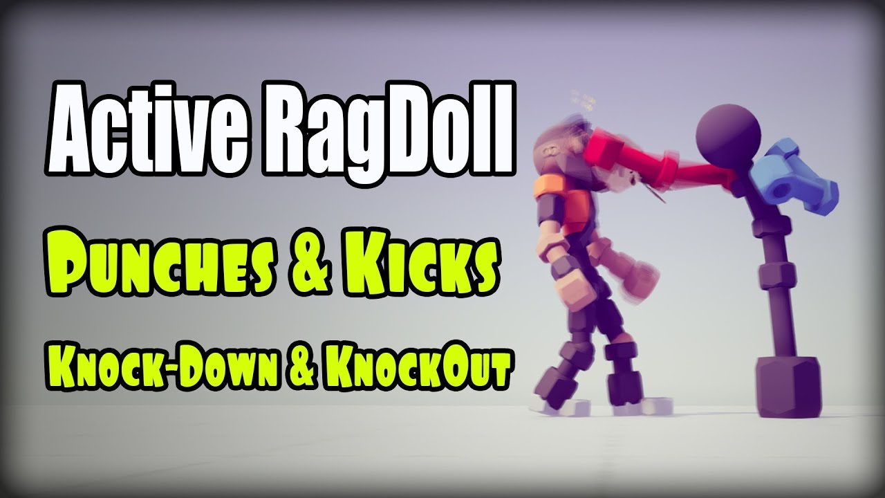 Active ragdoll in Unity (Unity3D). Punches, Kicks, Knock-Down, KnockOut