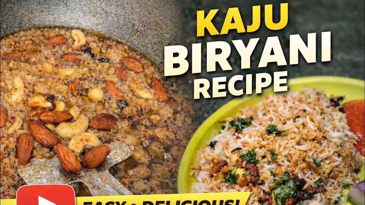1 बार खाएंगे तो बार-बार बनाएंगे! 😋 Kaju Biryani Recipe easy birayani no vegetables no chop