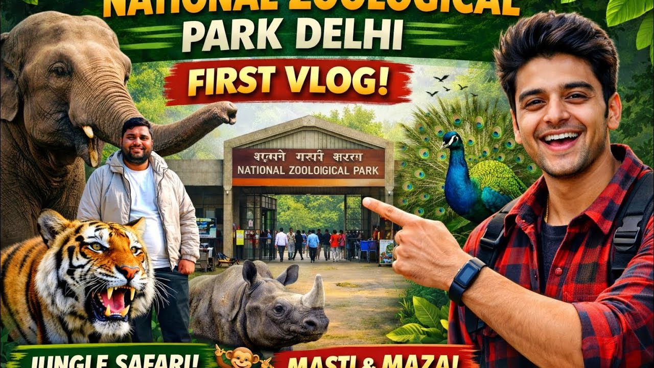 First Vlog 😍 | National Zoological Park Delhi | Jungle Safari Fun