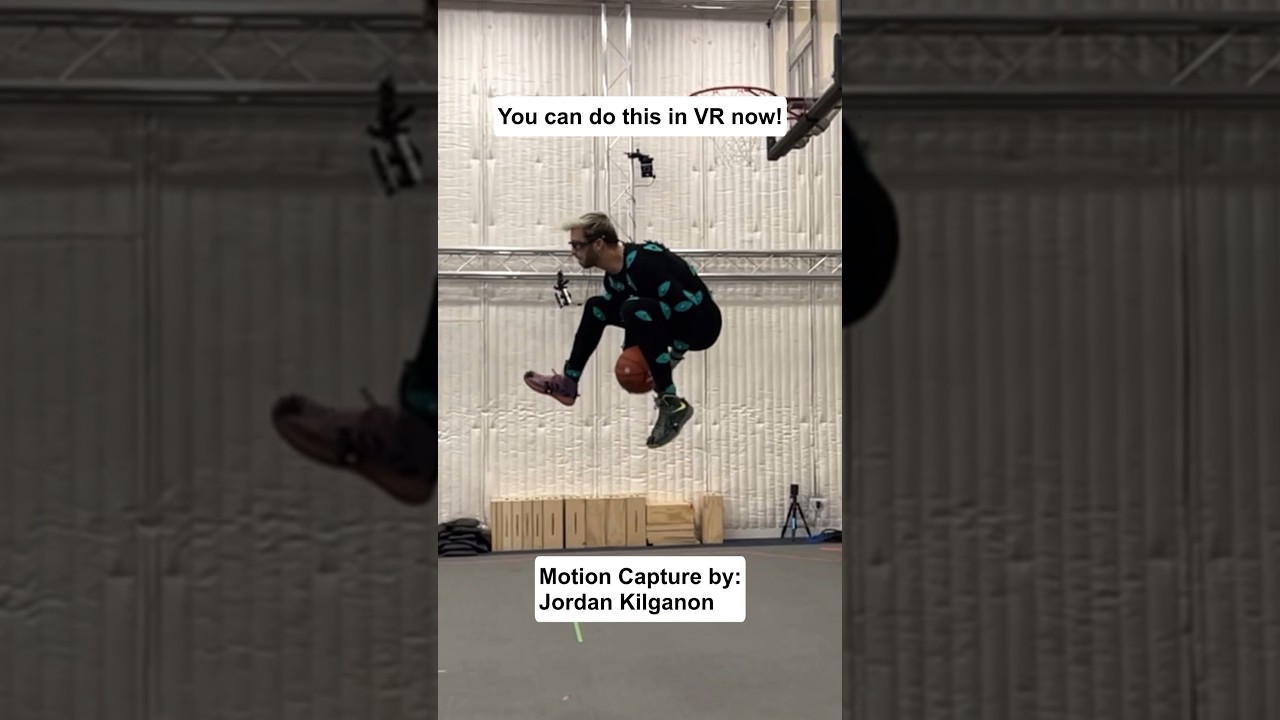 Kilganon does MoCap for Blacktop Hoops VR game 🤾&zwj;♂️👀🎮 #BlacktopHoopsVR #ad