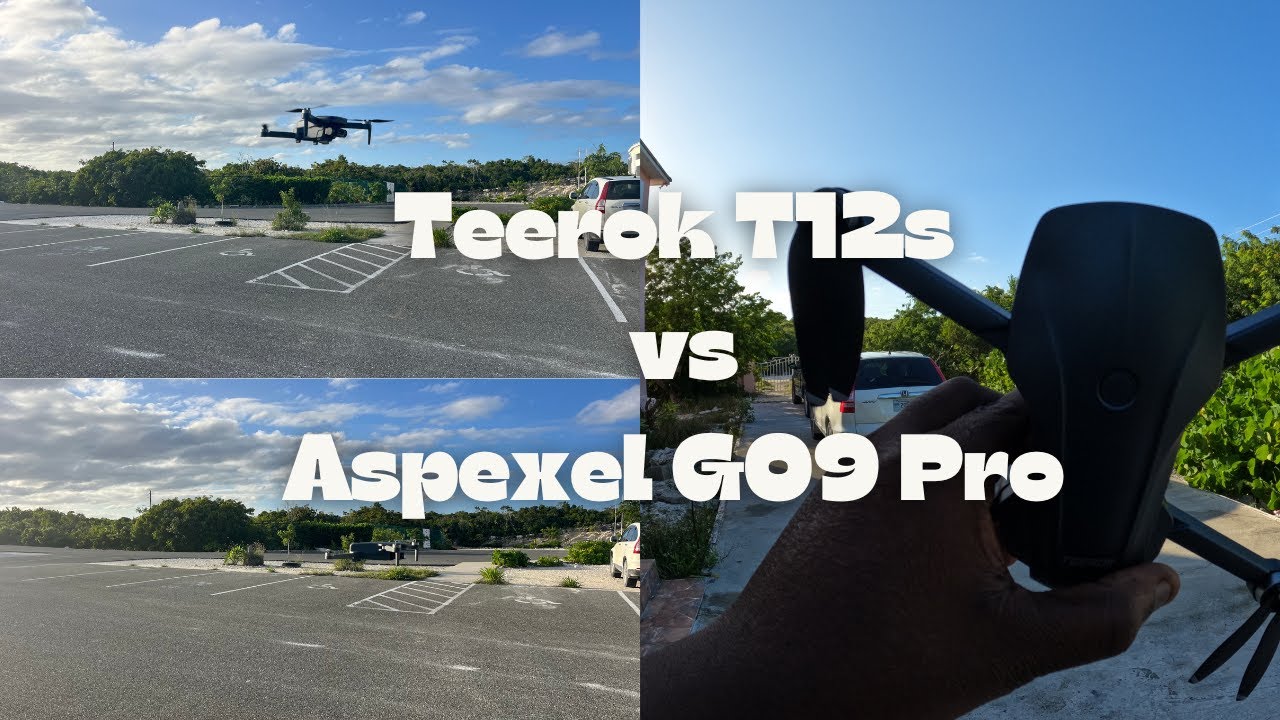 Teerok T12s budget drone vs Aspexel G09 Pro budget drone comparison flight