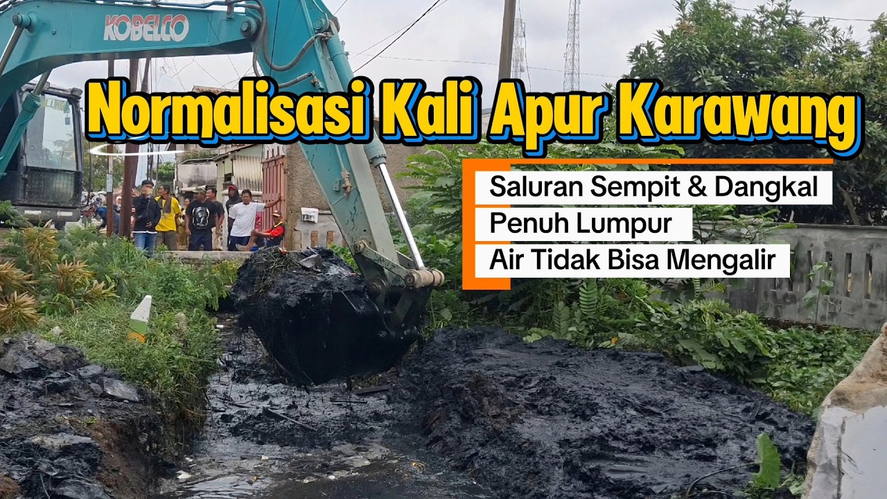 Mantap Lanjutkan‼️Normalisasi Kali Apur Karawang Jawa Barat #kdm #jabar #banjir #beritaterkini