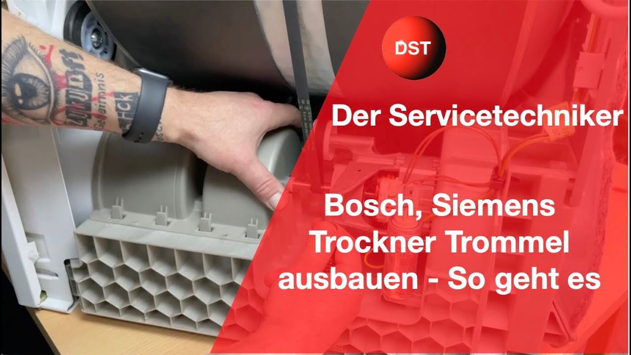 Bosch Siemens Trockner Trommel ausbauen - So geht es