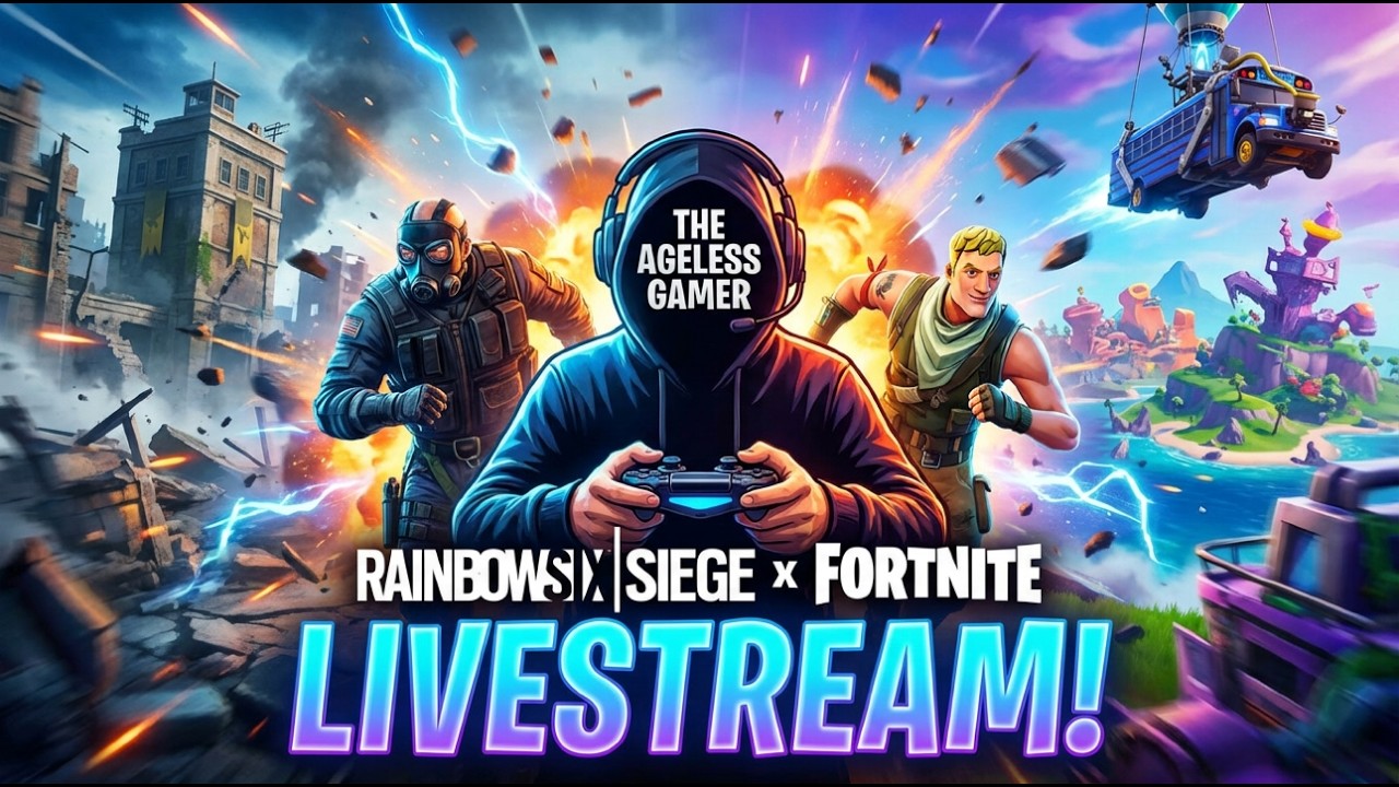 The Ageless Gamer Takes On Fortnite & Rainbow Six Siege 🔥 Two Games. One Night. Live!