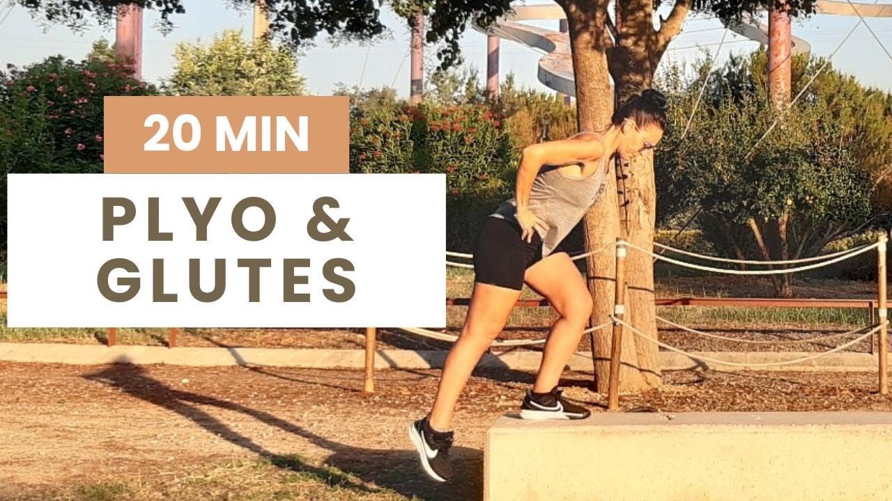 🍑20 MIN PLYO & GLUTES WORKOUT | Plyométricos y Trabajo de Glúteos en el Parque