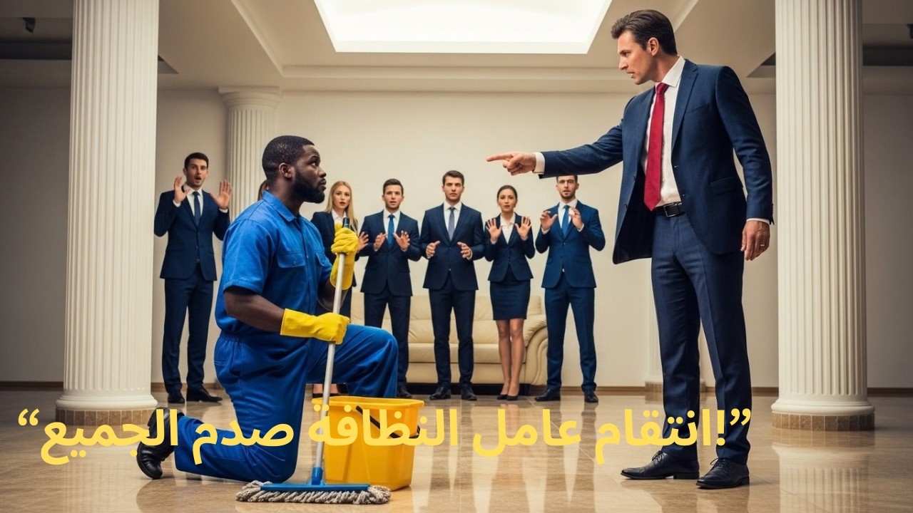 “الرجل الغني يهين عامل النظافة… والرد الذي قلب كل شيء رأسًا على عقب!”