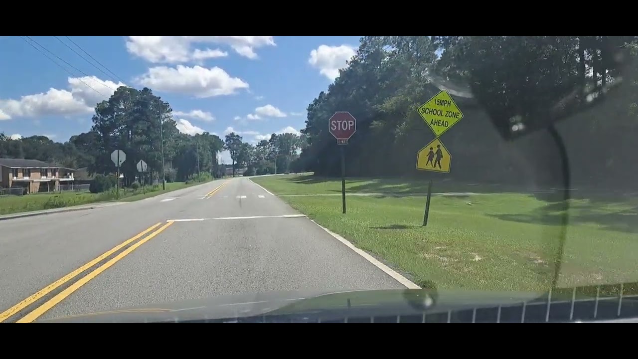 Driving From Liberty Woods Housing In Ft.Stewart To Marne Lanes Bowling Alley.