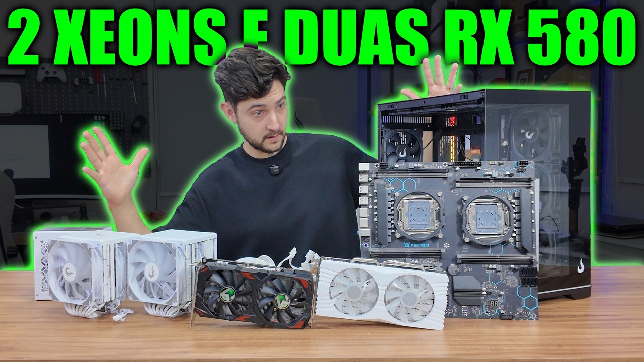 MONTANDO O PC GAMER CHINÊS SUPREMO, DUAL XEON + DUAL RX 580!