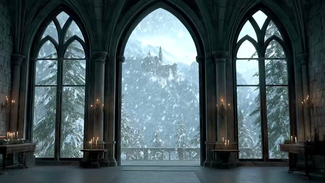 From the Old Window – Watching Snowfall, Cold Wind & Silent Winter Stories for Calm and Reflection
