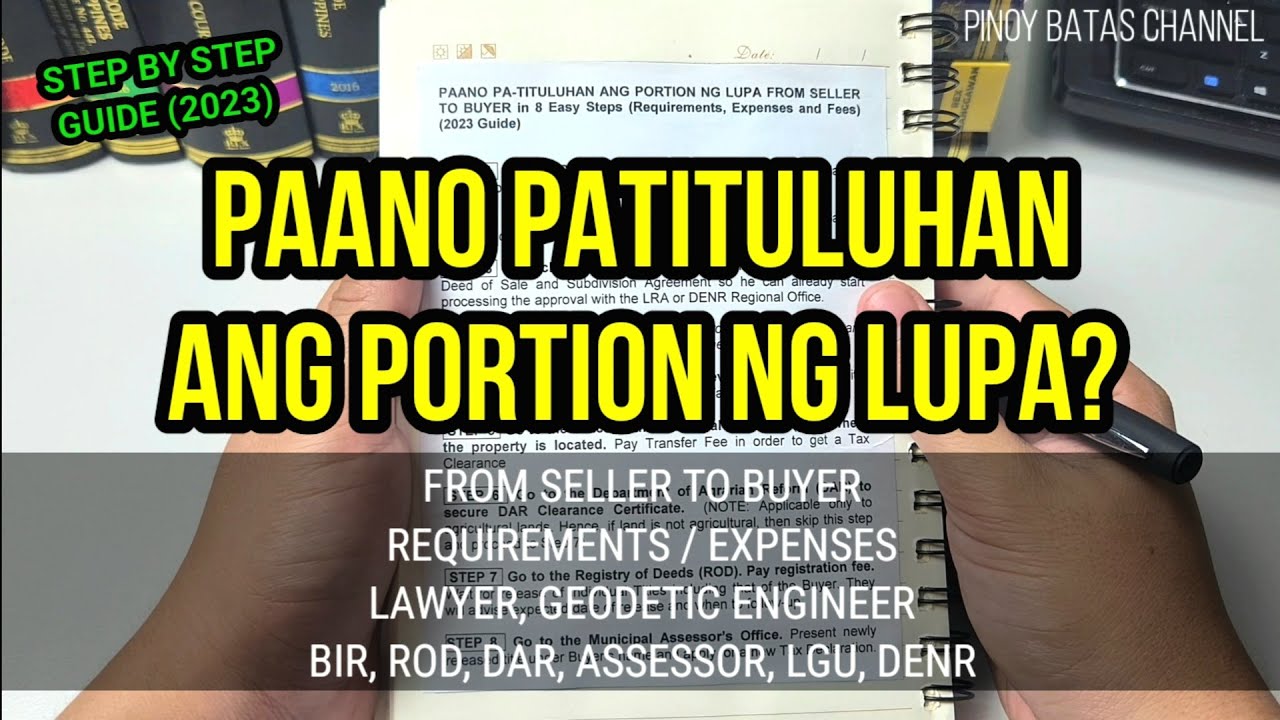 Step by Step Guide Transfer of Title of Portion of Land From Seller to Buyer | Deed of Sale 2023