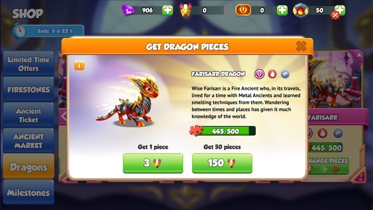 Last Week of Ancient Energy Fire Event | 445/500 Farisarr Dragon | Dragon Mania Legends
