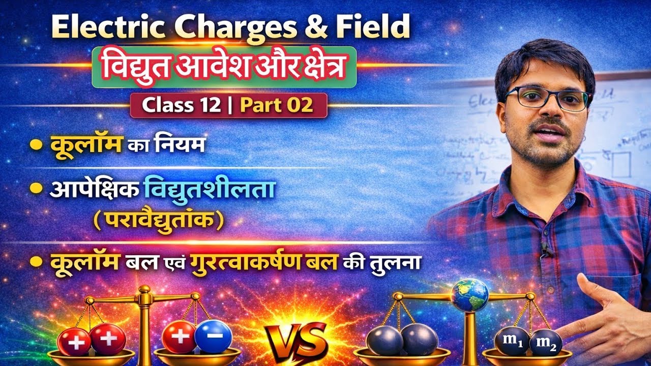 Class 12 Physics Chapter 1 || Electric Charges & Field  || part 02 कूलाम का नियम 
