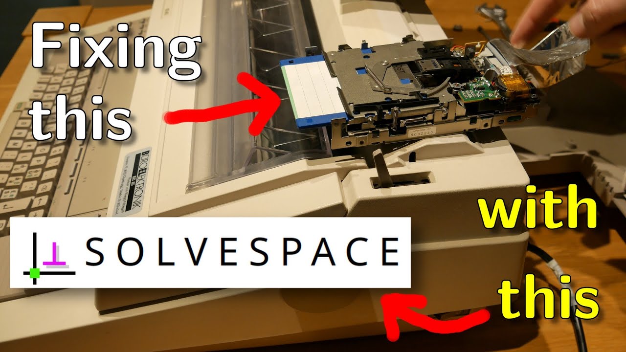 Fixing the MemoryWriter 6040 floppy drive with Solvespace