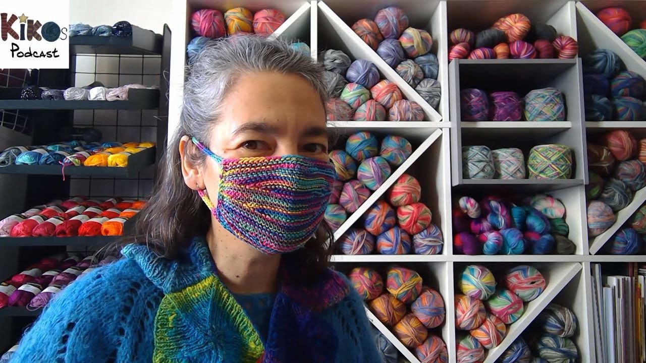 Kiko's Knitting Podcast #47 - Big Blue Socks, Face Mask & Raglano