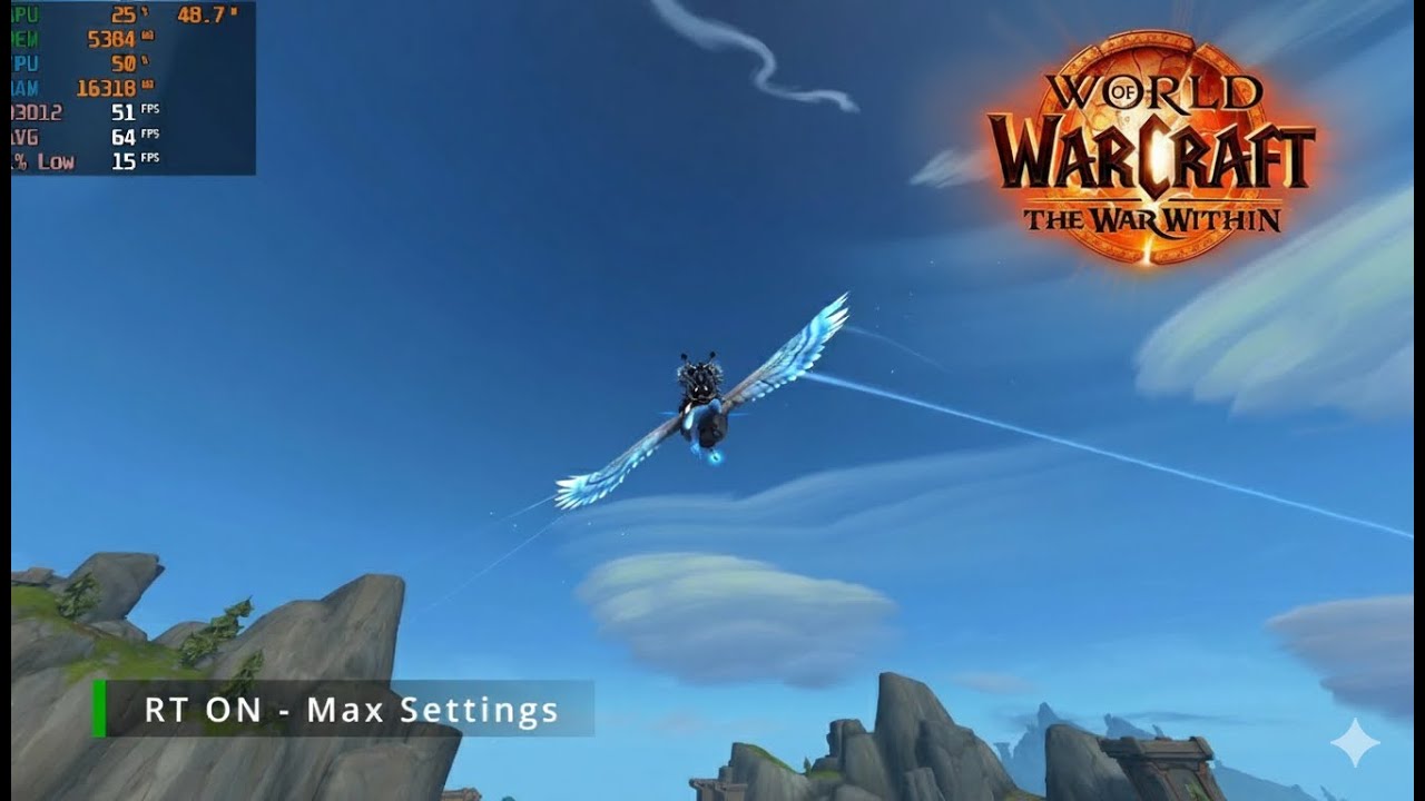 World of Warcraft | RTX 5060 | i5 13400F | Ray Tracing ON & OFF | Max Settings | 1080p |  Budget PC