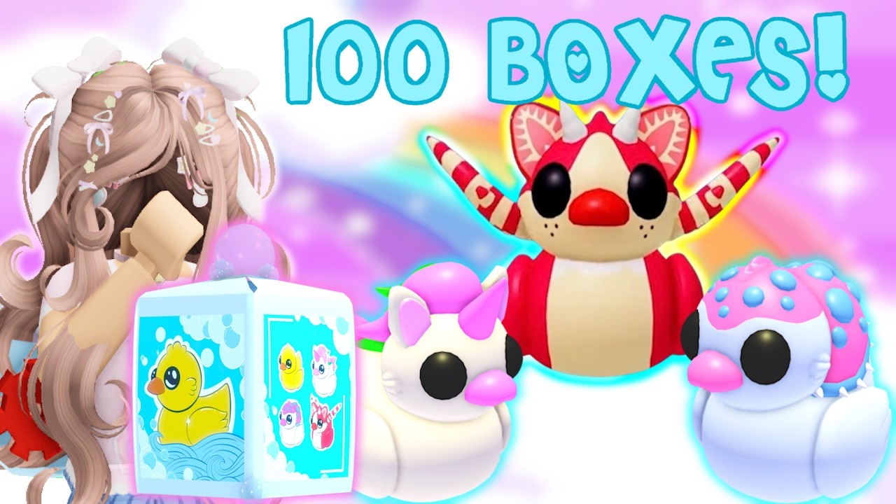 Opening 100 Rubber Ducky Boxes! | Adopt Me Update Roblox | Riivv3r