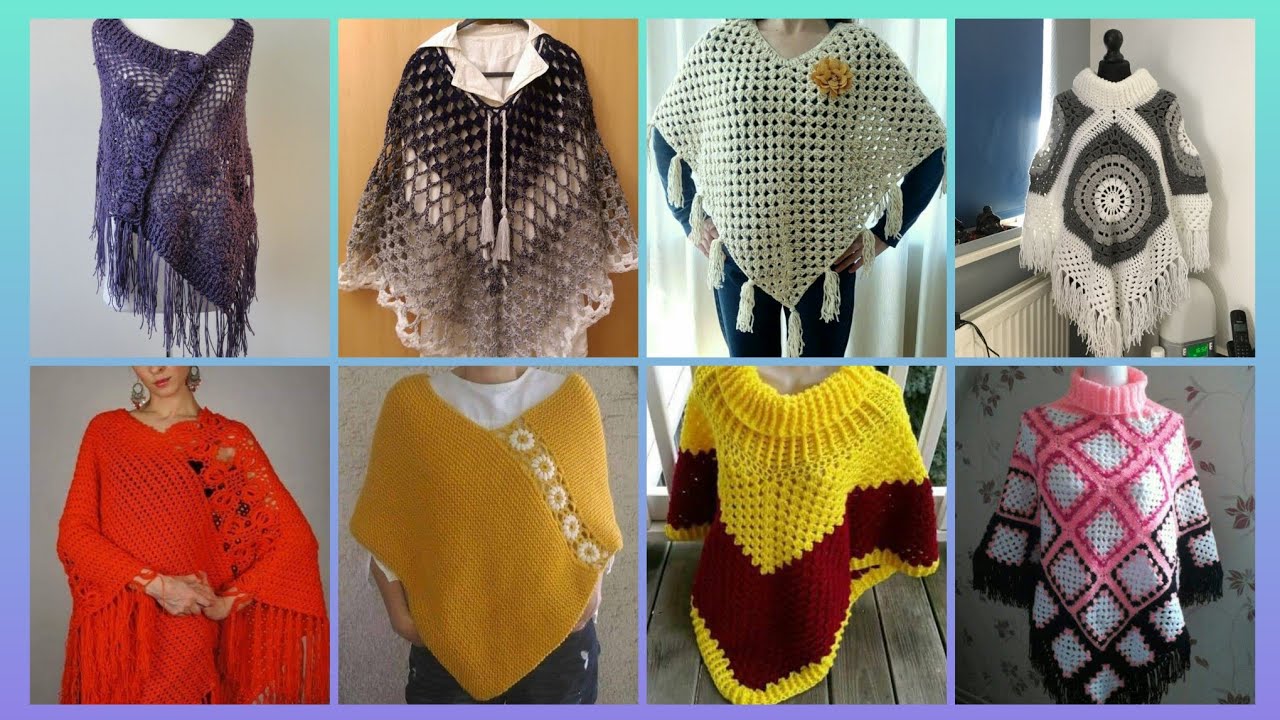 Crochet hand made shurug // Womens ponchoo design ideas